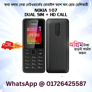 Nokia 107 Dual Sim Original Mobile (Refurbished)